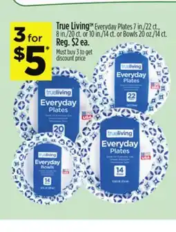 Dollar General True Living Everyday Plates offer