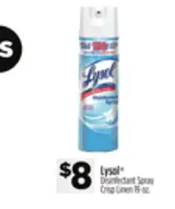 Dollar General Lysol Disinfectant Spray Crisp Linen offer