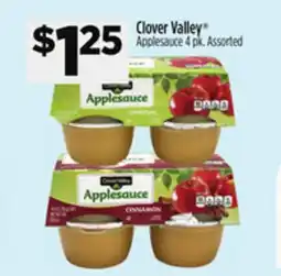 Dollar General Clover Valley Applesauce offer