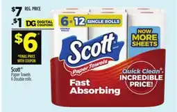 Dollar General Scott Paper Towels offer