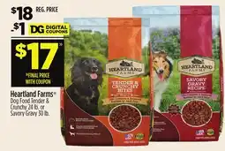 Dollar General Heartland Farms Dog Food Tender & Crunchy offer