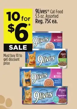 Dollar General 9Lives Cat Food offer