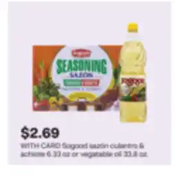 CVS Sogood sazón culantro & achiote 6.33 oz or vegatable oil 33.8 oz offer