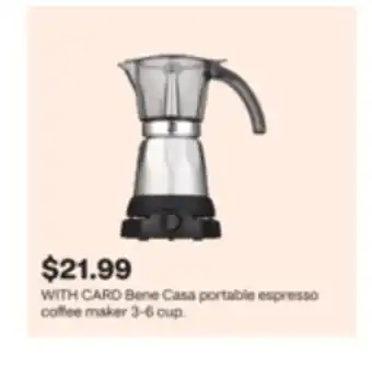 CVS Bene Casa portable espresso coffee maker offer