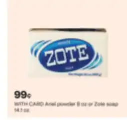 CVS Ariel powder 8 oz or Zote soap 14.1 oz offer