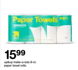 Target up&up make-a-size 8-ct. paper towel rolls offer