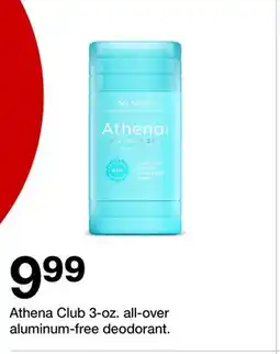 Target Athena Club 3-oz. all-over aluminum-free deodorant offer