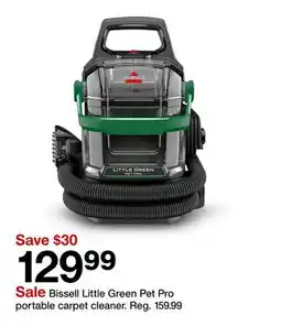 Target Bissell Little Green Pet Pro portable carpet cleaner offer