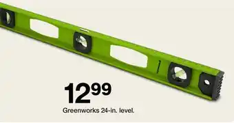 Target Greenworks 24-in. level offer
