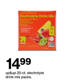 Target up & up 20-ct. electrolyte drink mix packs offer