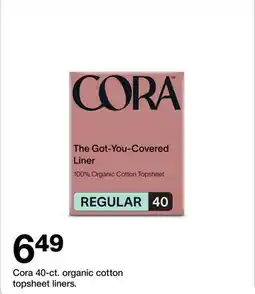 Target Cora 40-ct. organic cotton topsheet liners offer