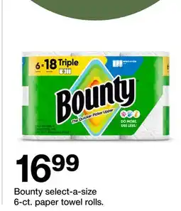 Target Bounty select-a-size 6-ct. paper towel rolls offer
