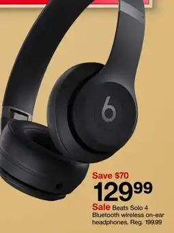 Target Beats Solo 4 Bluetooth wireless on-ear headphones offer