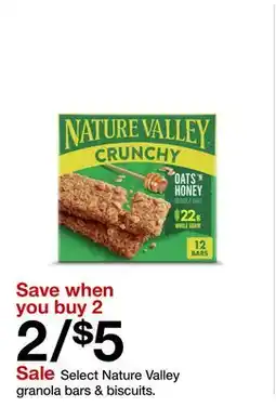 Target Select Nature Valley granola bars & biscuits offer