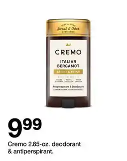 Target Cremo 2.65-oz. deodorant & antiperspirant offer