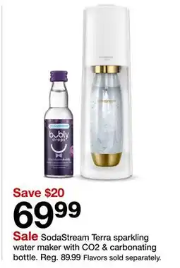 Target SodaStream Terra sparkling water maker with CO2 & carbonating bottle offer