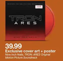 Target Exclusive cover art + poster Nine Inch Nails, TRON: ARES Original Motion Picture Soundtrack offer