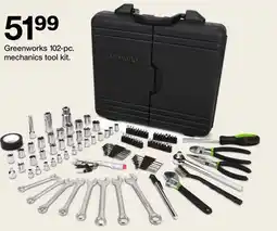 Target Greenworks 102-pc. mechanics tool kit offer