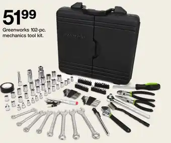 Target Greenworks 102-pc. mechanics tool kit offer