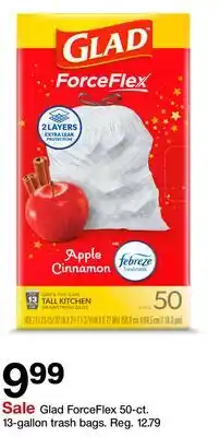 Target Glad ForceFlex 50-ct. 13-gallon trash bags offer
