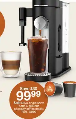 Target Ninja single-serve pods & grounds specialty coffee maker offer