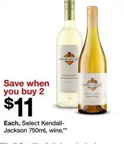 Target Select Kendall-Jackson 750mL wine offer
