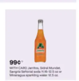 CVS Jarritos, Sidral Mundet, Sangría Señorial soda 11.16-12.5 oz or Mineragua sparkling water 12.5 oz offer