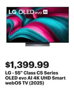 Best Buy LG-55" Class C5 Series OLED evo AI 4K UHD Smart webOS TV (2025) offer