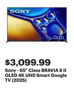 Best Buy Sony-65" Class BRAVIA 8 II OLED 4K UHD Smart Google TV (2025) offer
