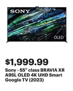 Best Buy Sony-55" class BRAVIA XR A95L OLED 4K UHD Smart Google TV (2023) offer