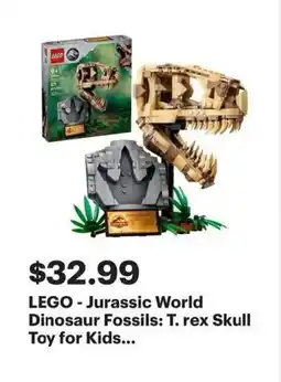Best Buy LEGO Jurassic World Dinosaur Fossils: T. rex Skull Toy for Kids offer