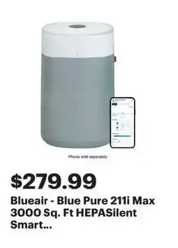 Best Buy Blueair - Blue Pure 211i Max HEPASilent Smart offer