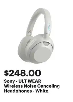 Best Buy Sony - ULT WEAR Wireless Noise Canceling Headphones offer