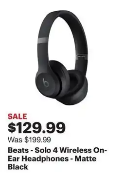 Best Buy Beats - Solo 4 Wireless On - Ear Headphones offer