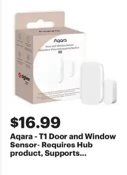 Best Buy Aqara - T1 Door and Window Sensor- Requires Hub product, Supports offer