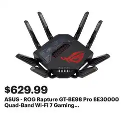 Best Buy ASUS - ROG Rapture GT-BE98 Pro BE30000 Quad-Band Wi-Fi 7 Gaming offer