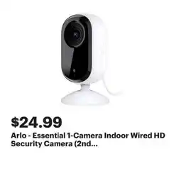 Best Buy Arlo - Essential 1-Camera Indoor Wired HD Security Camera offer