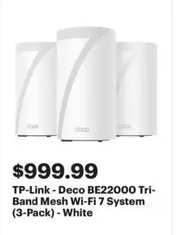 Best Buy TP-Link - Deco BE22000 Tri- Band Mesh Wi-Fi 7 System offer