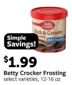 Fareway Betty Crocker Frosting offer
