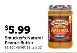 Fareway Smucker's Natural Peanut Butter offer