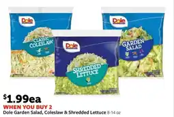Fareway Dole Garden Salad, Coleslaw & Shredded Lettuce offer