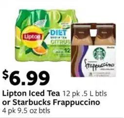 Fareway Lipton Iced Tea or Starbucks Frappuccino offer