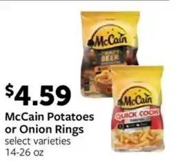 Fareway McCain Potatoes or Onion Rings offer