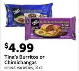 Fareway Tina's Burritos or Chimichangas offer