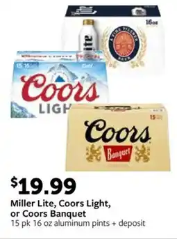 Fareway Miller Lite, Coors Light, or Coors Banquet offer