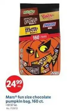 Lidl Mars fun size chocolate pumpkin bag offer