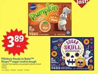 Lidl Pillsbury ready to bake! shape sugar cookie dough offer