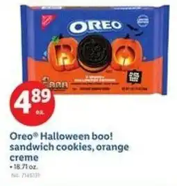 Lidl Oreo Halloween boo! sandwich cookies, orange creme offer