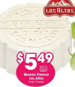Arteagas Food Center Fresh cheese offer