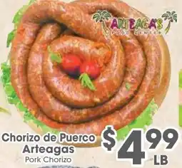 Arteagas Food Center Pork Chorizo offer